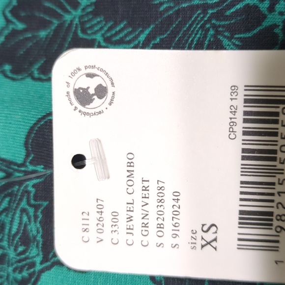 NWT! Free People Two Tone Printed Tank, Jewel Combo Green - Picture 10 of 11